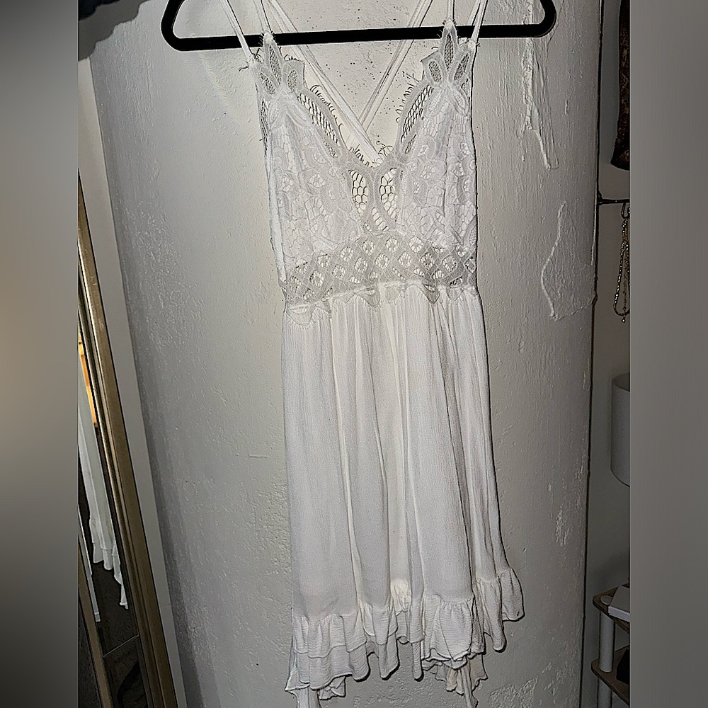 Size S free people look alike short white dress